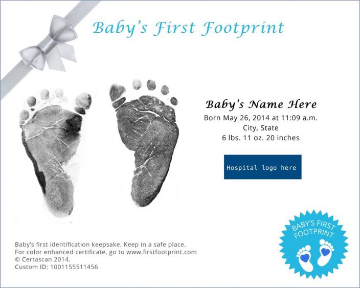 baby"s first footprints accutech digital foot print