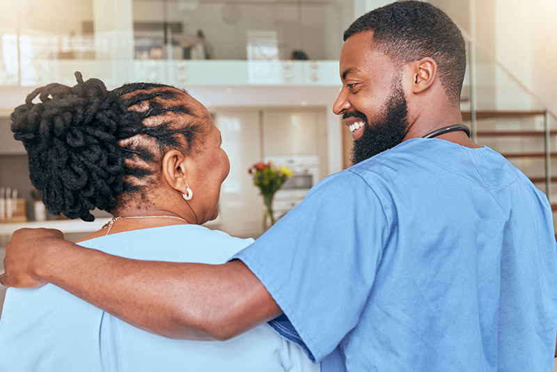 two nurses in support of each other